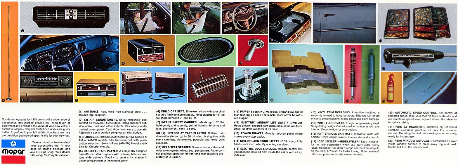1974 Chrysler Accessories Folder Page 1